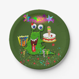 Paper Plates, Happy Birthday Monster Paper Plate