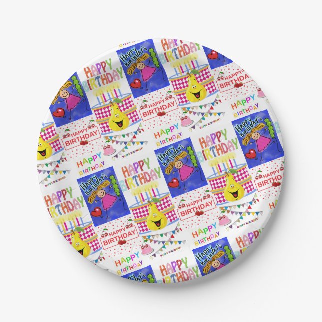Paper Plates, Happy Birthday Paper Plate (Front)