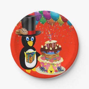 Paper Plates, Happy Birthday Penguin Plate