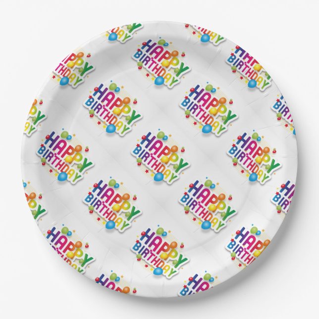 Paper Plates/Happy Birthday Plate (Front)
