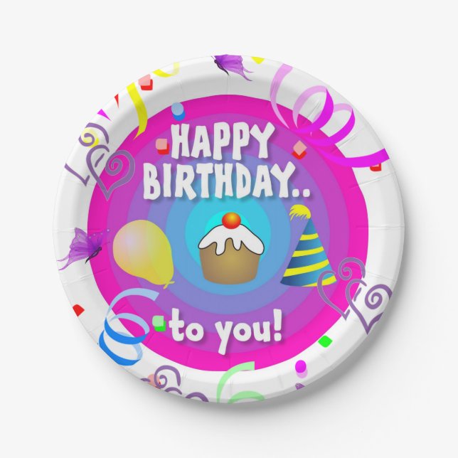 Paper Plates, Happy Birthday to You Paper Plate (Front)