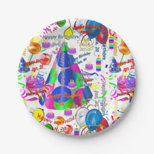 Paper Plates January, 20 Birthday
