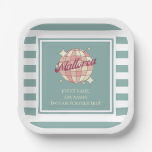 Paper plates Mallorca Spain fiesta event