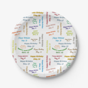 Paper Plates May, 12 Birthday