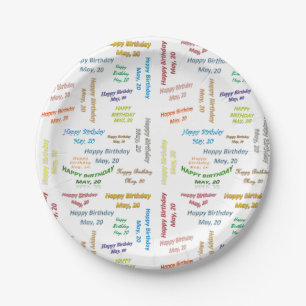 Paper Plates May, 20 Birthday