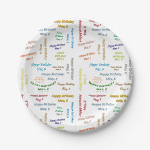 Paper Plates May, 6 Birthday