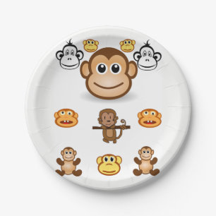 Paper plates Monkeys