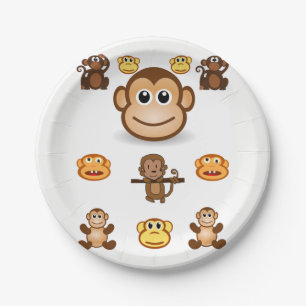 Paper plates Monkeys