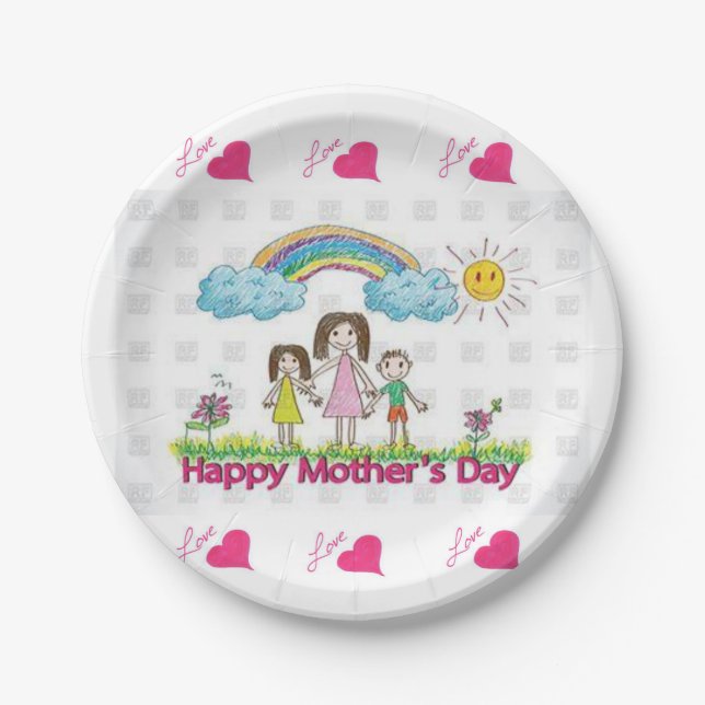 Paper plates Mother's Day (Front)