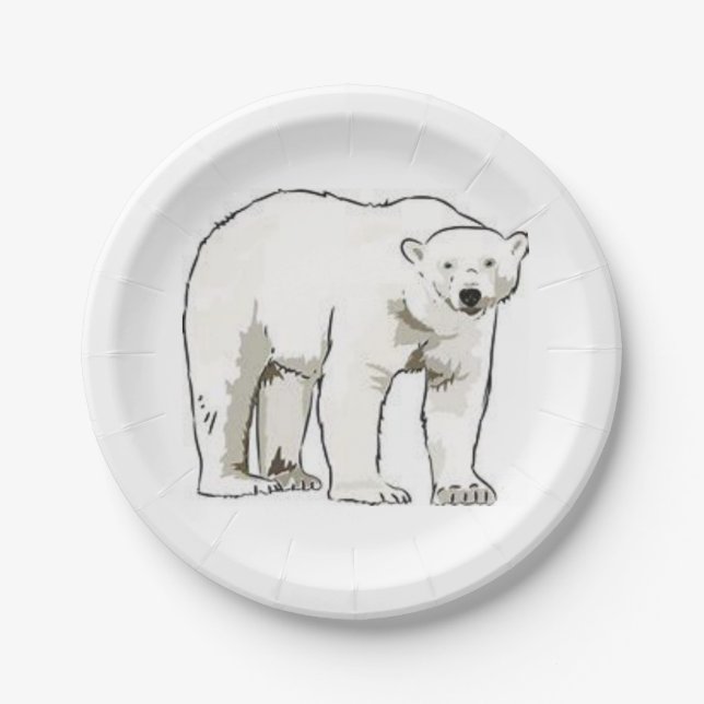 Paper plates Polar Bear (Front)