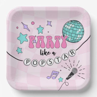 Paper Plates - PopStar Birthday