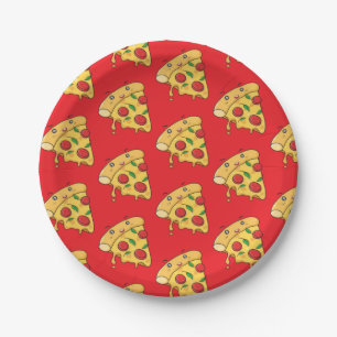 Paper Plates, Red Pizza Cheese Plate