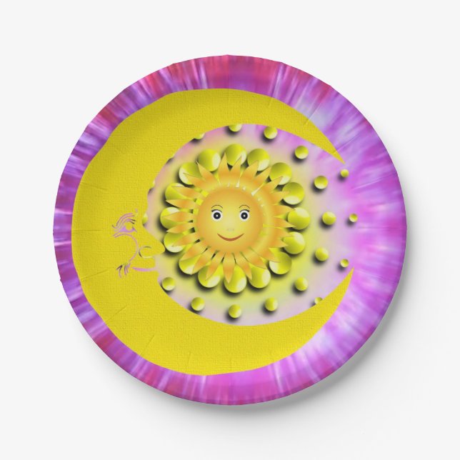 Paper Plates, Sun Moon Plate (Front)