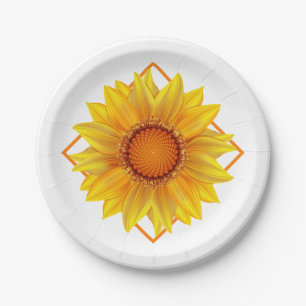 Paper Plates-Sunflower Paper Plate