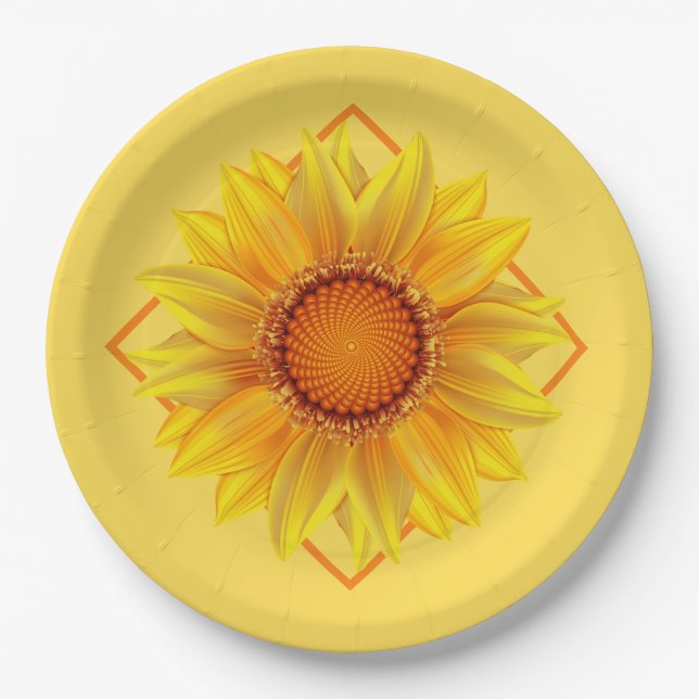 Paper Plates-Sunflower Paper Plate (Front)