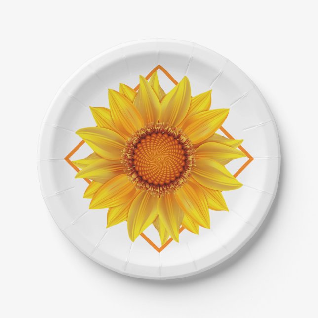 Paper Plates-Sunflower Plate (Front)