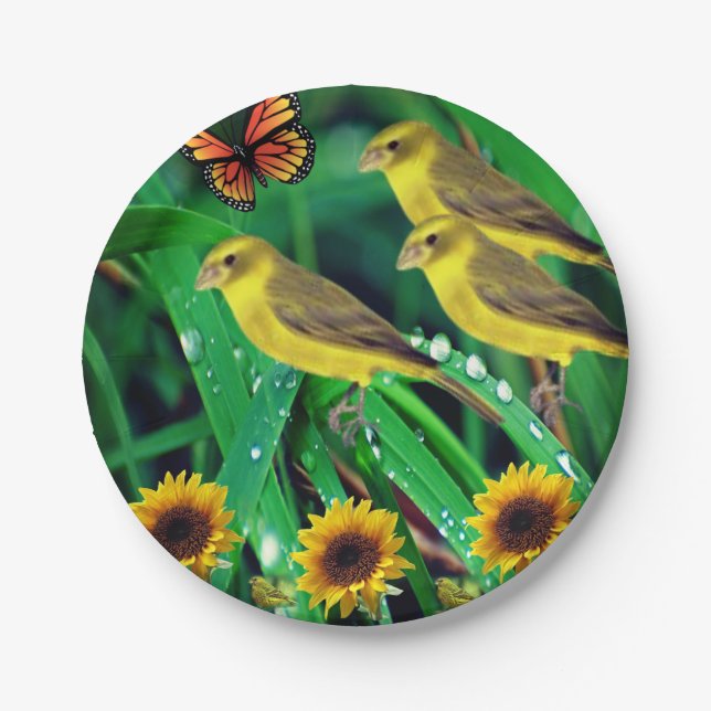 Paper plates Sunflowers (Front)
