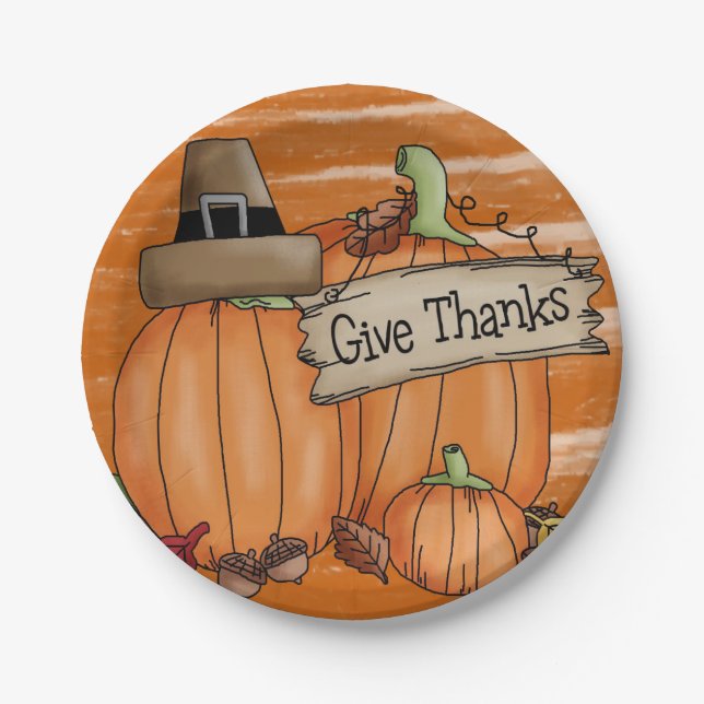 Paper plates Thanksgiving (Front)