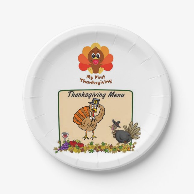 Paper plates Thanksgiving (Front)