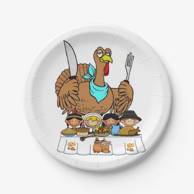 Paper plates Thanksgiving (Front)