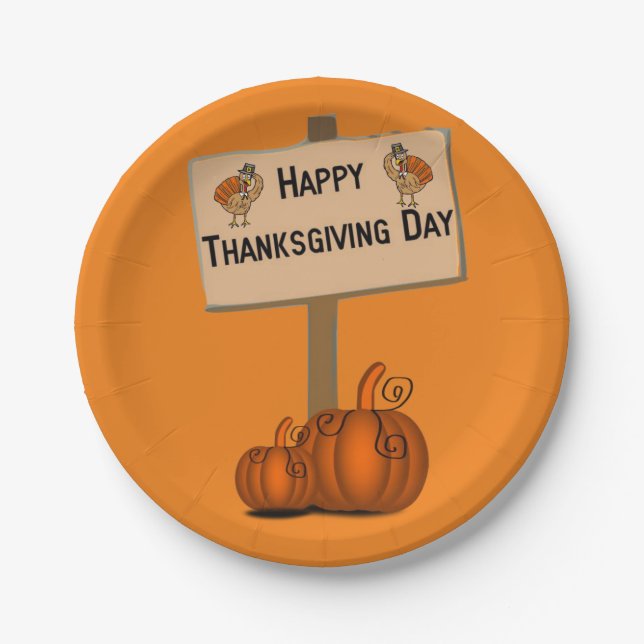 Paper plates Thanksgiving (Front)