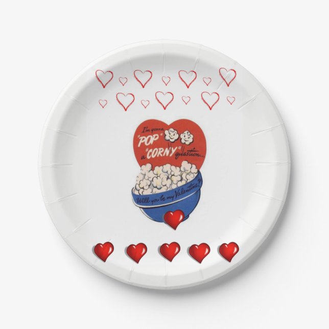 Paper plates Valentine's (Front)