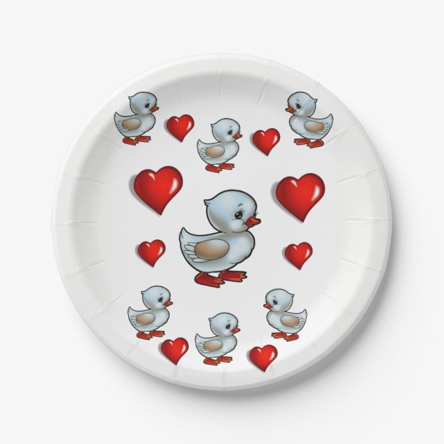 Paper plates Valentine's (Front)