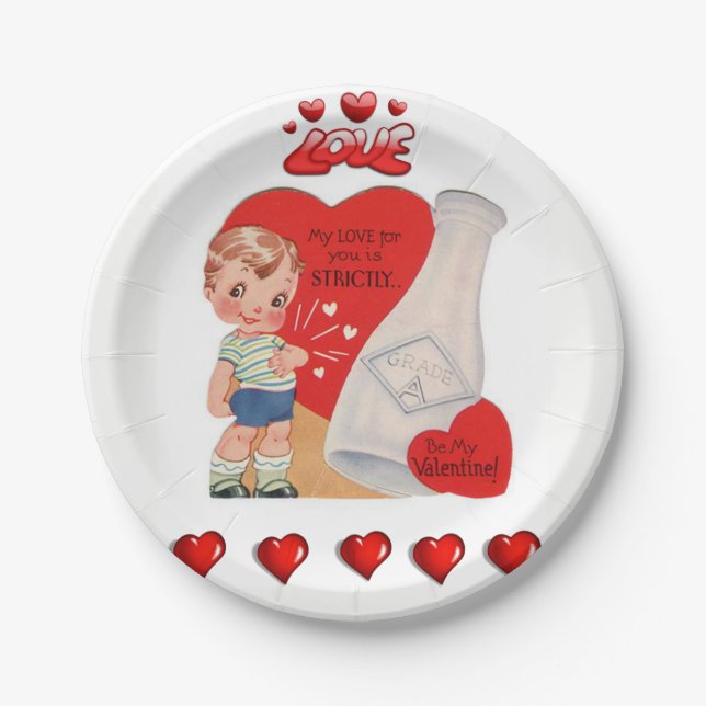 Paper plates Valentine's (Front)
