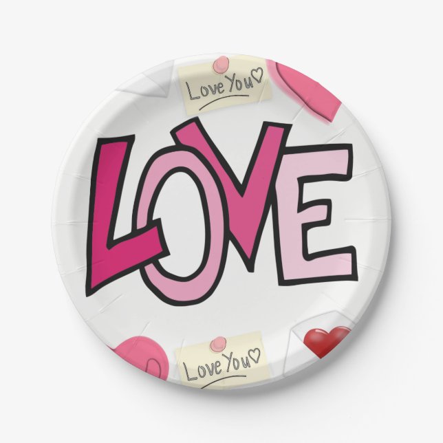 Paper plates Valentine's Day (Front)