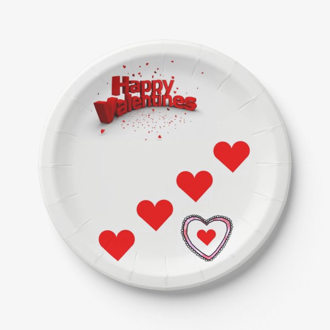 Paper plates Valentine's Day (Front)