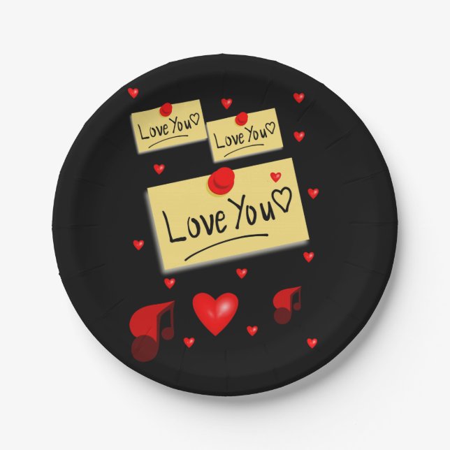 Paper plates Valentine's Day (Front)
