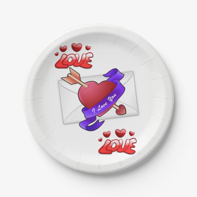 Paper plates Valentine's Day (Front)
