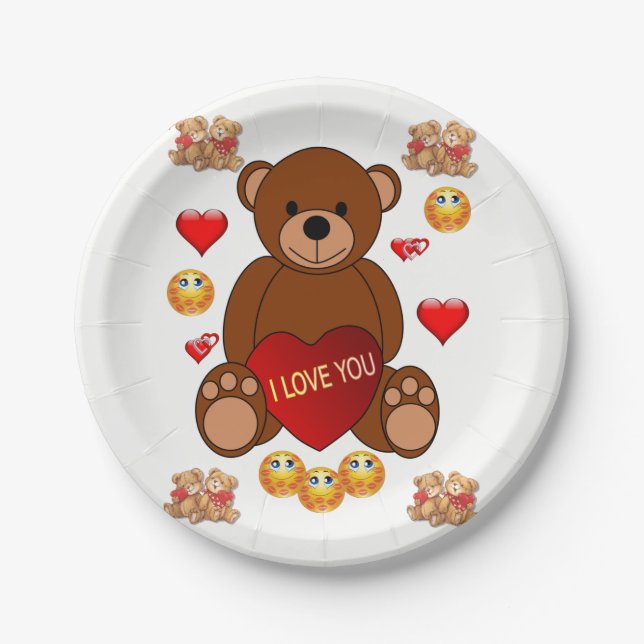 Paper plates Valentine's Day (Front)