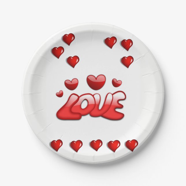 Paper plates Valentine's Day (Front)