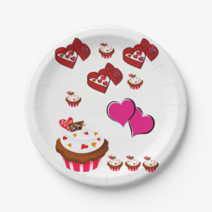 Paper plates Valentine's Day