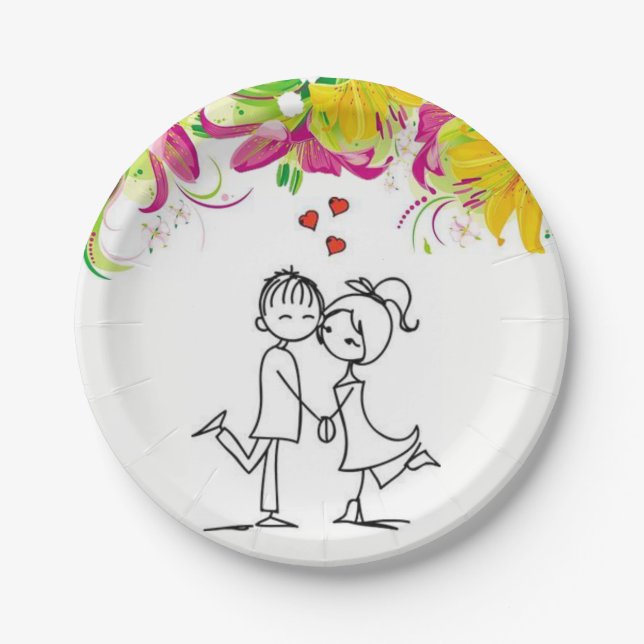 Paper plates Valentine's Day (Front)