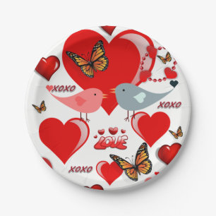 Paper plates Valentine's Day