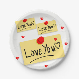 Paper plates Valentine's Day