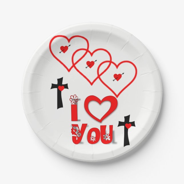 Paper plates Valentine's Day (Front)