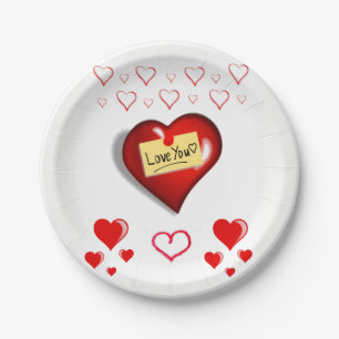 Paper plates Valentine's Day