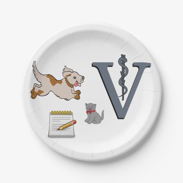 Paper Plates Veterinarian (Front)
