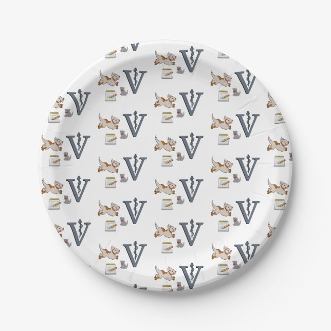 Paper Plates Veterinarian Dogs Puppy  (Front)