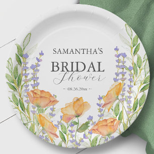Paper Plates Wildflowers Bridal Shower