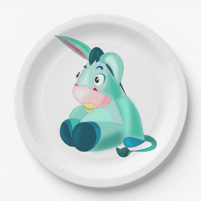 Paper Plates with Baby Donkey (Front)