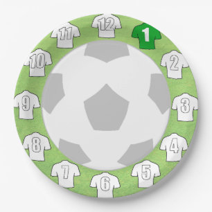 Paper Plates with White Sport Shirts