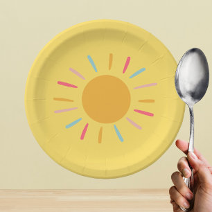 Paper Plates - Yellow Sunshine Baby Shower