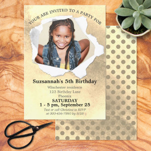 Paper Punch Shape Custom Photo Watercolor Template