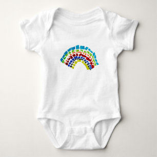 Paper rainbow baby bodysuit