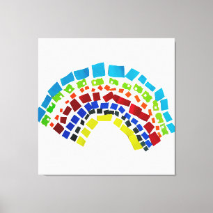 Paper rainbow canvas print