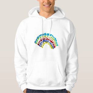 Paper rainbow hoodie